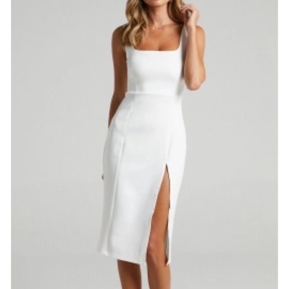 Showpo White Dress w/ Slit